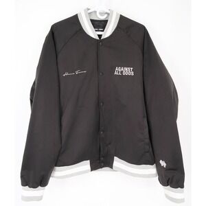 Homme Femme Against All Odds Varsity Jacket Black Gray Mens Size XXL